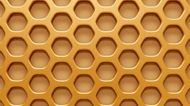 Altın arka plan ızgarası. 3d görüntüleme, 3d illüstrasyon.