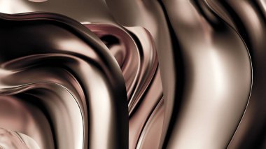 Saten kumaşlı, gümüş renkli bir arka plan. 3d görüntüleme, 3d illüstrasyon.