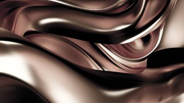 Saten kumaşlı, gümüş renkli bir arka plan. 3d görüntüleme, 3d illüstrasyon.