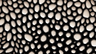 Kabartma ve dairelerle beyaz ve siyah dokular. 3d görüntüleme, 3d illüstrasyon.