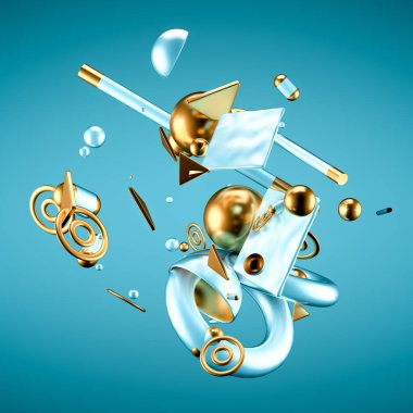 Soyut minimalizm geçmişi. 3d görüntüleme, 3d illüstrasyon.