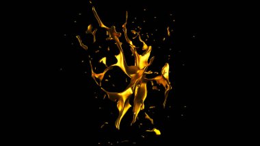 Bir tutam altın. 3d görüntüleme, 3d illüstrasyon.