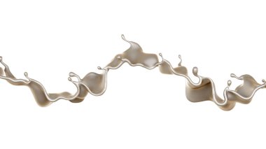 Bir tutam beyaz boya. 3d görüntüleme, 3d illüstrasyon.