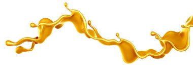 Altın sarısı karamel. 3d görüntüleme, 3d illüstrasyon.