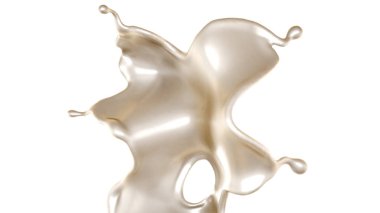 Bir tutam beyaz boya. 3d görüntüleme, 3d illüstrasyon.