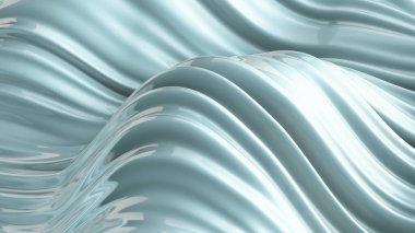 Kumaşlı, güzel, gri bir arka plan. 3d görüntüleme, 3d illüstrasyon.