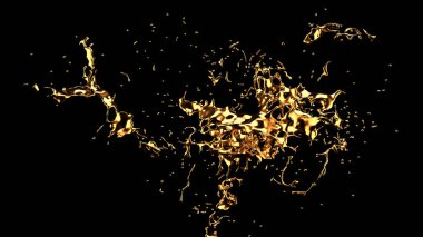 Bir tutam altın. 3d görüntüleme, 3d illüstrasyon.