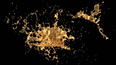 Bir tutam altın. 3d görüntüleme, 3d illüstrasyon.