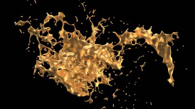 Bir tutam altın. 3d görüntüleme, 3d illüstrasyon.