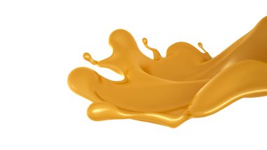 Altın sarısı karamel. 3d görüntüleme, 3d illüstrasyon.