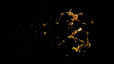 Bir tutam altın. 3d görüntüleme, 3d illüstrasyon.