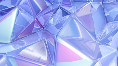 Purple crystal background with triangles. 3d rendering, 3d illustration. clipart
