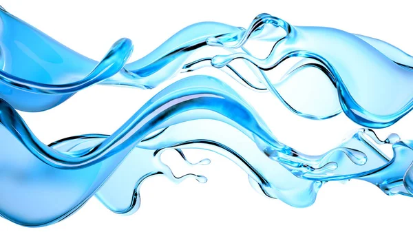 Bir damla su. 3d görüntüleme, 3d illüstrasyon.