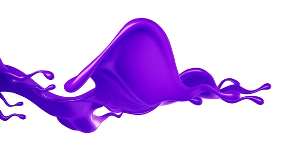 Splash Purple Paint Rendering Illustration — Stock Photo, Image