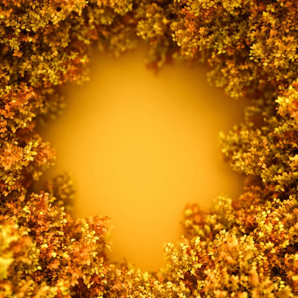 Beautiful Autumn Background Leaves Rendering Illustration — Stock Photo, Image