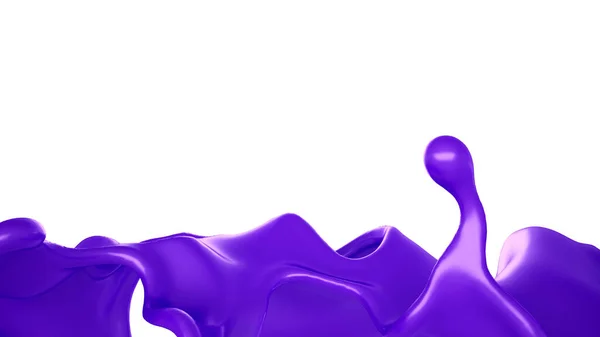 Splash Purple Liquid Rendering Illustration — Stock Photo, Image