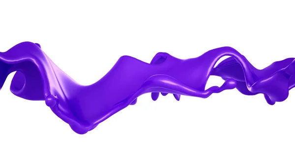 Goccio Liquido Viola Rendering Illustrazione — Foto Stock