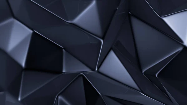 Fundo Cristal Azul Com Triângulos Renderização Ilustração — Fotografia de Stock