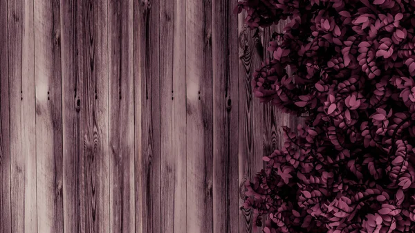 아름다운 분홍빛 배경에 나뭇잎과 나무의 질감으로 올해의 계절입니다 렌더링 — 스톡 사진