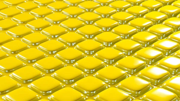Gele Geometrische Achtergrond Met Reliëf Weergave Illustratie — Stockfoto