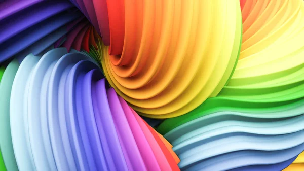 Forma Abstracta Pastel Arco Iris Representación Ilustración — Foto de Stock