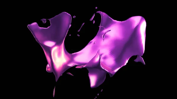 Сплеск Фіолетового Металу Візуалізація Ілюстрація — стокове фото
