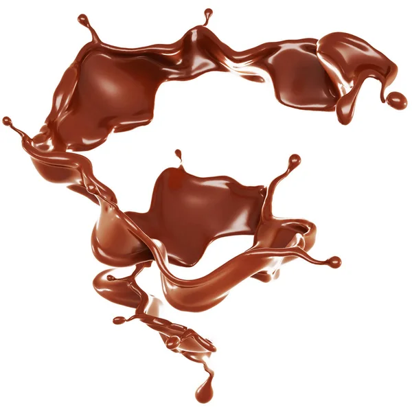 Goccio Cioccolato Rendering Illustrazione — Foto Stock