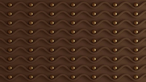 Marrón Arquitectónico Patrón Interior Pared Textura Oro Beige Representación Ilustración — Foto de Stock