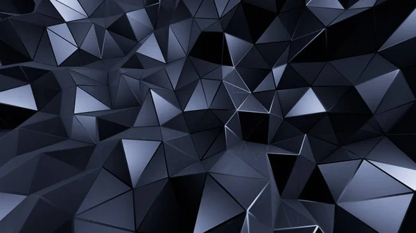 Blauer Kristall Hintergrund Mit Dreiecken Darstellung Illustration — Stockfoto