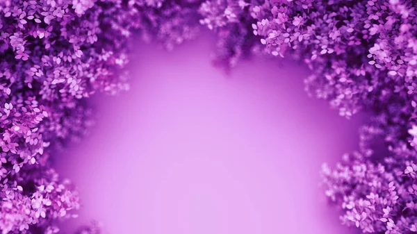 Piękne Fioletowe Tło Liśćmi Pora Roku Renderowanie Ilustracja — Zdjęcie stockowe