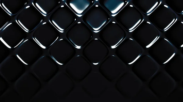 Black Geometric Background Relief Rendering Illustration — Stock Photo, Image