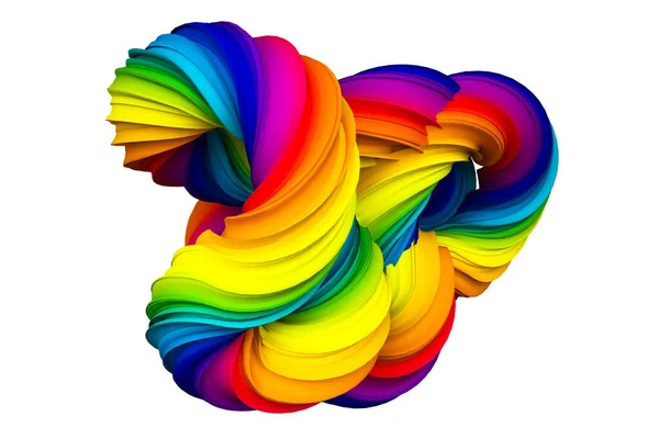 Forma Abstracta Del Arco Iris Representación Ilustración — Foto de Stock