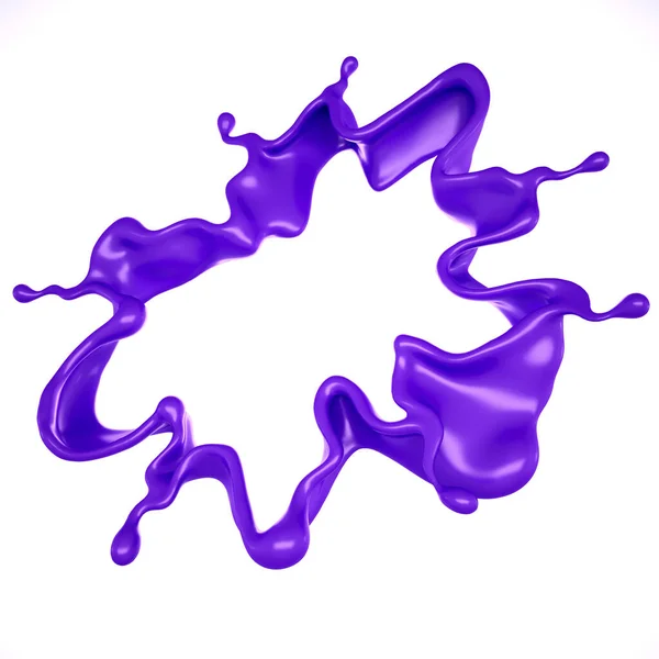 Chorrito Líquido Púrpura Representación Ilustración — Foto de Stock