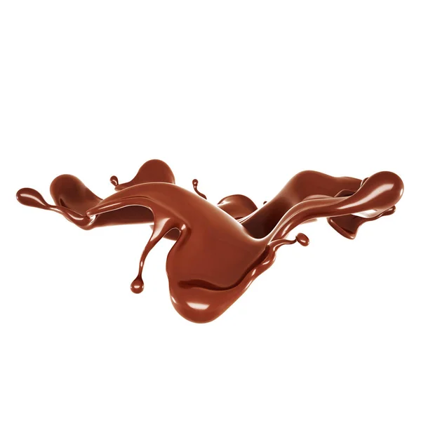 Goccio Cioccolato Rendering Illustrazione — Foto Stock