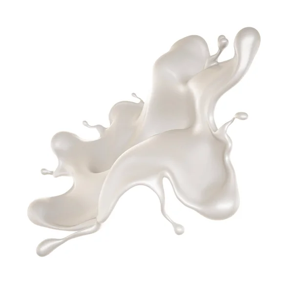 Ett Stänk Mjölk Återgivning Illustration — Stockfoto