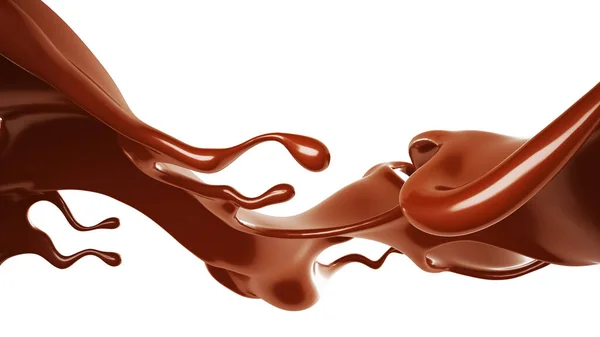 Çikolata Sıçraması Görüntüleme Illüstrasyon — Stok fotoğraf