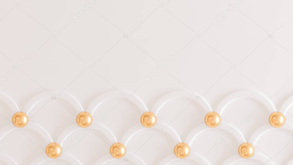 Architectural, interior pattern, white, yellow, gold texture wall. 3d rendering, 3d illustration.