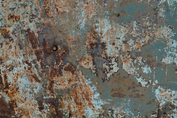 Textura de metal velho enferrujado com corrosão e bpaint — Fotografia de Stock