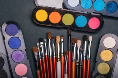 profesyonel makyaj fırçaları ve renk Far Paleti