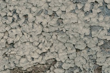 Çatlak ve soyulması boya ile eski beton duvar