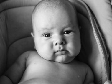 Kafkas erkek çocuk siyah beyaz portre