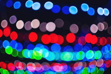 yuvarlak çok renkli bokeh ile renk soyut parlak arka plan