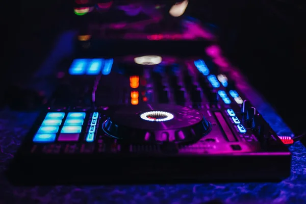 DJ mixer for mixing music and sound — Stock Photo, Image
