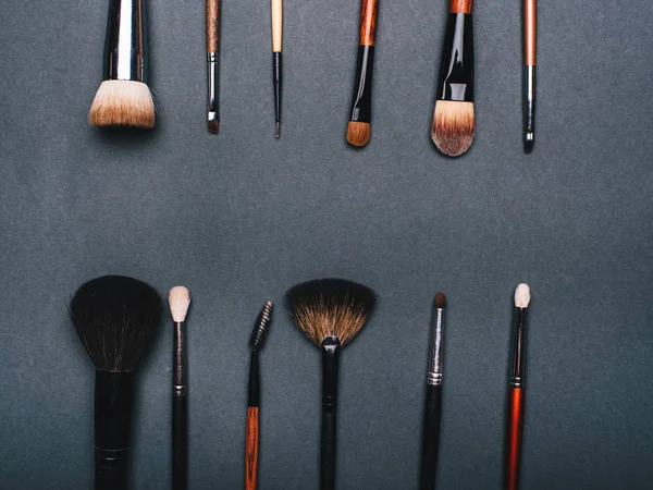 makeup brush set for eyes and face skin