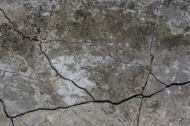 çatlaklar ile eski beton doku