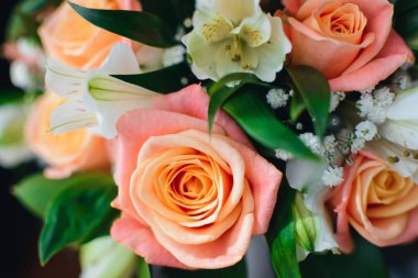 taze çiçek açan çiçek düğün buketi