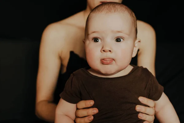 Portret van Kaukasische jongetje kind zoon — Stockfoto