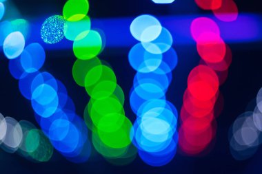 Yuvarlak renkli bokeh ile renkli soyut arkaplan