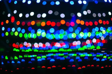 yuvarlak çok renkli bokeh ile renk soyut parlak arka plan