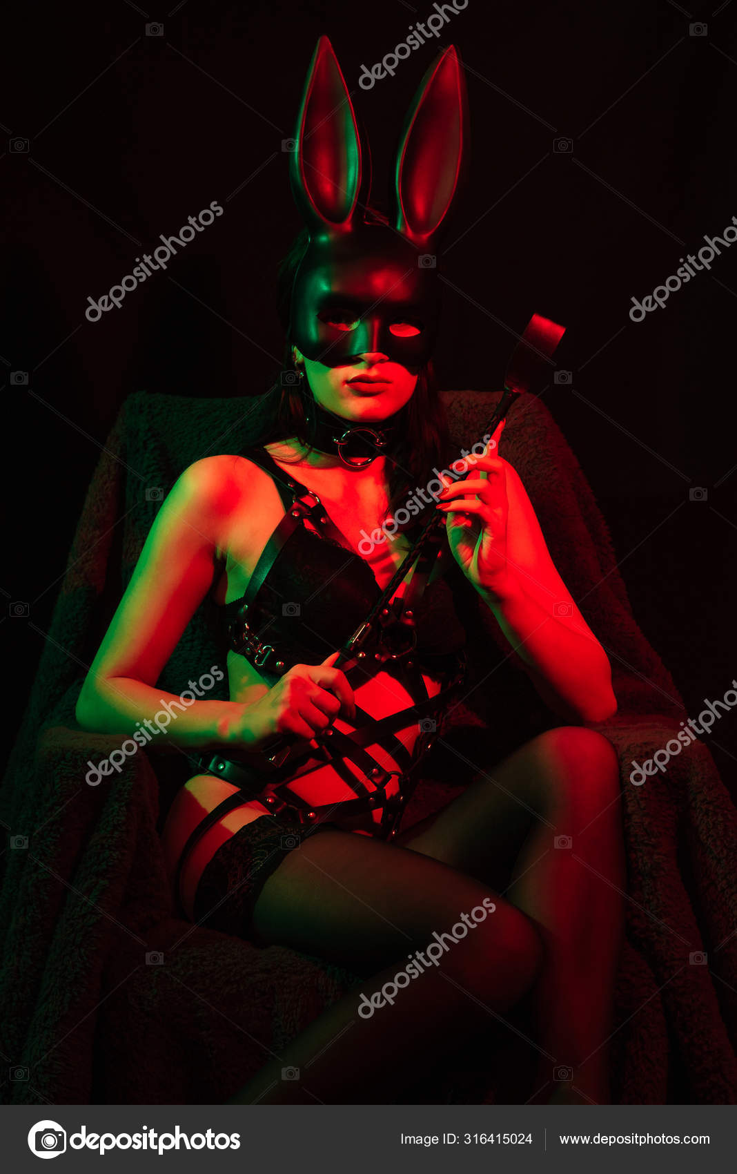 Dominatrix with mask